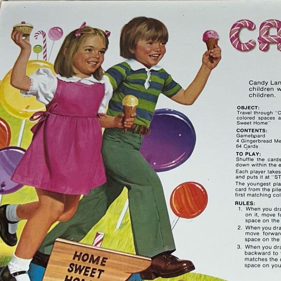Vintage 1978 Candyland Milton Bradley Board Game Molasses Swamp Complete - Picture 8 of 14